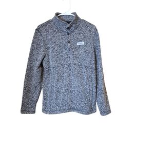 Magellan Outdoors Black and Gray Button-Up Sweater M